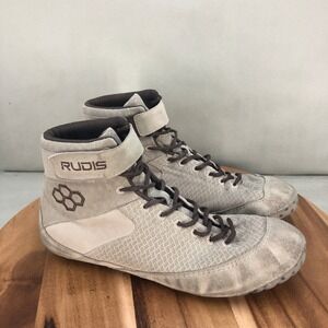 RUDIS Samurai Wrestling Shoes Mens Size 12 Beige High Top Lace Up Performance